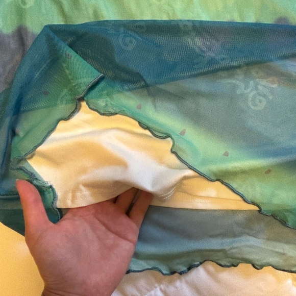 Blue and Green Maxi Skirt - Picture 3 of 4